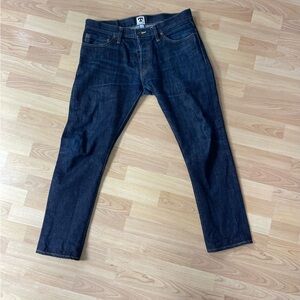 Tellason Dark Indigo Slim Straight Jeans